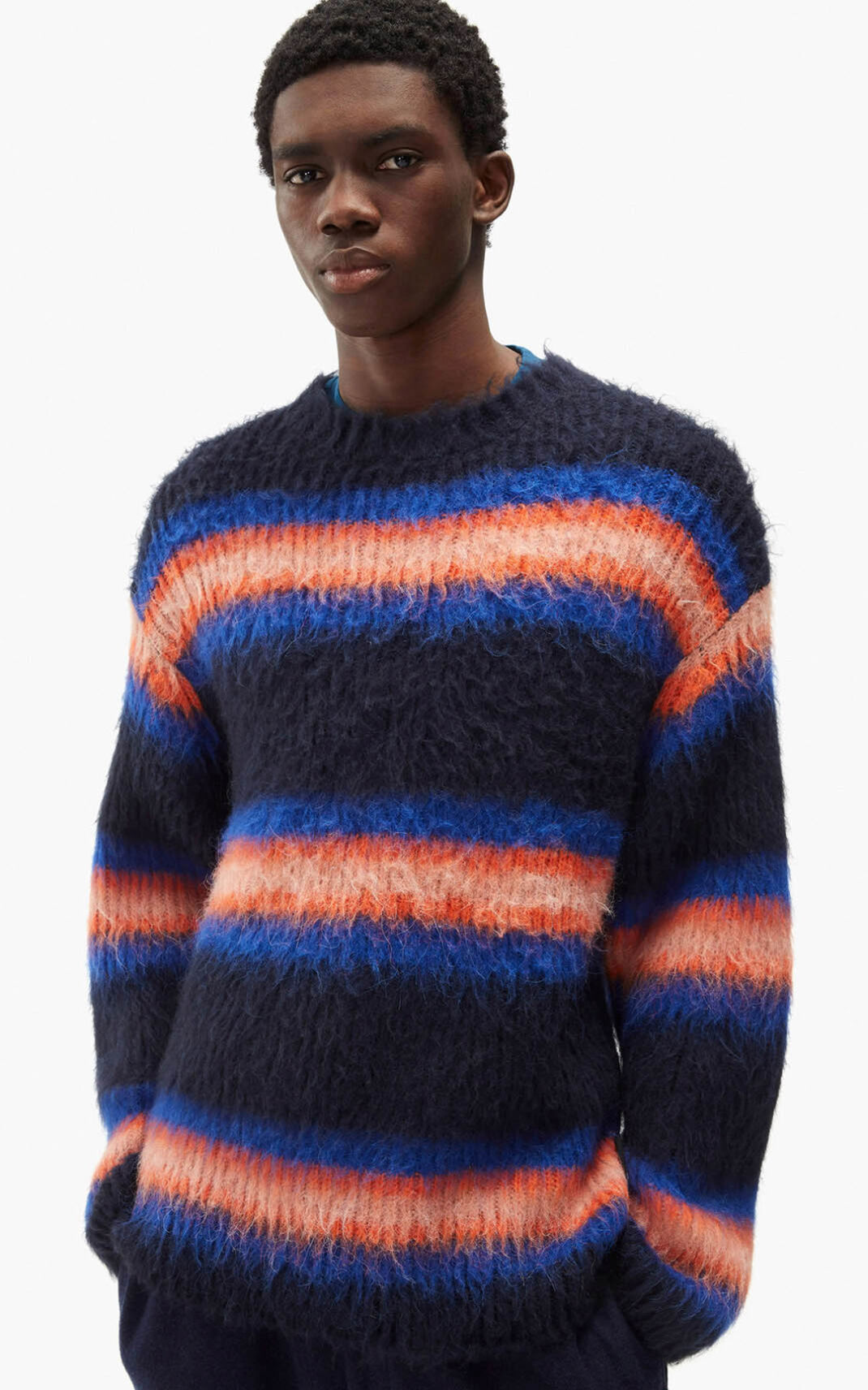 Kenzo Striped Striktrøje Herre - Blå DK-162789